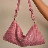 Crystal Knot Shoulder Bag Pink