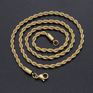 Rope Chain Necklace Gold