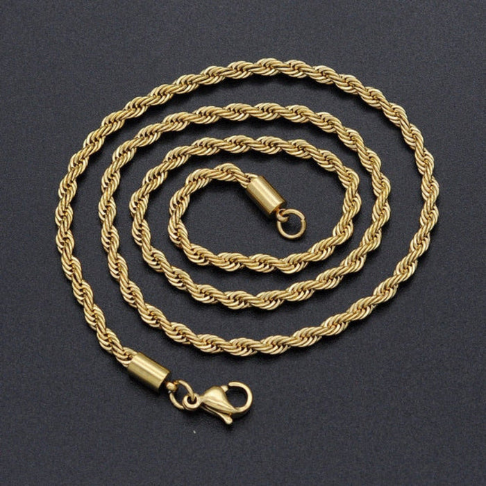 Rope Chain Necklace Gold