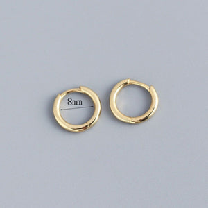 Stainless Steel Minimalist Hoop Earrings Gold