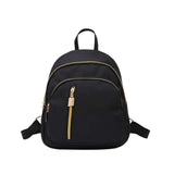 Gold Zipper Backback Black