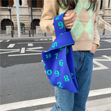 Numbered Cloth Tote Bag Blue