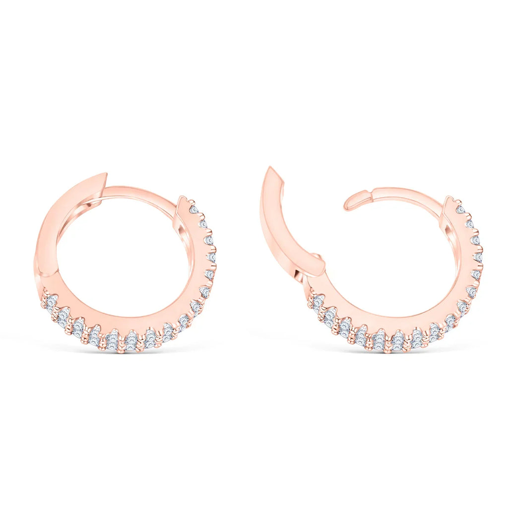 Double Row Huggie Bridal Earrings