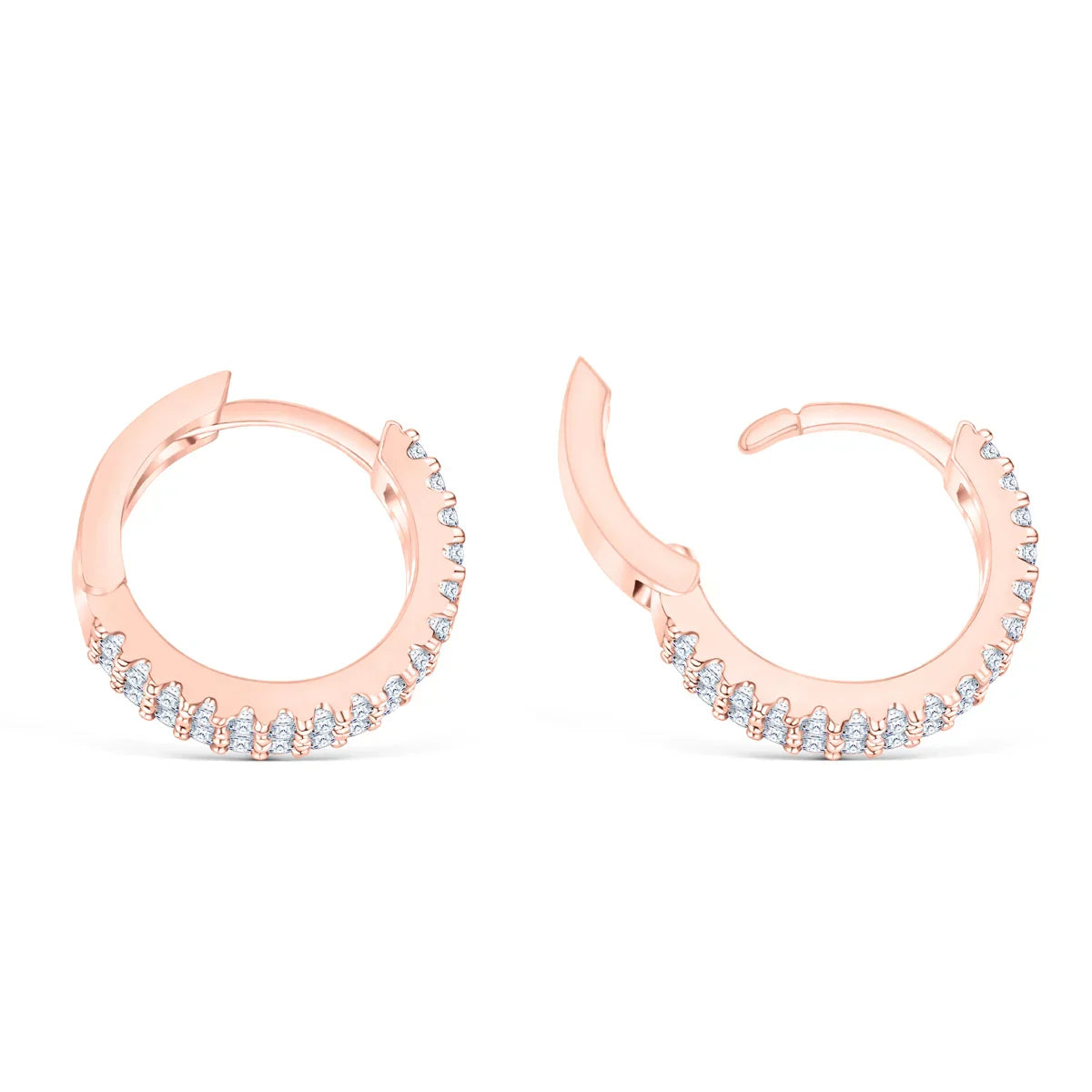 Double Row Huggie Bridal Earrings
