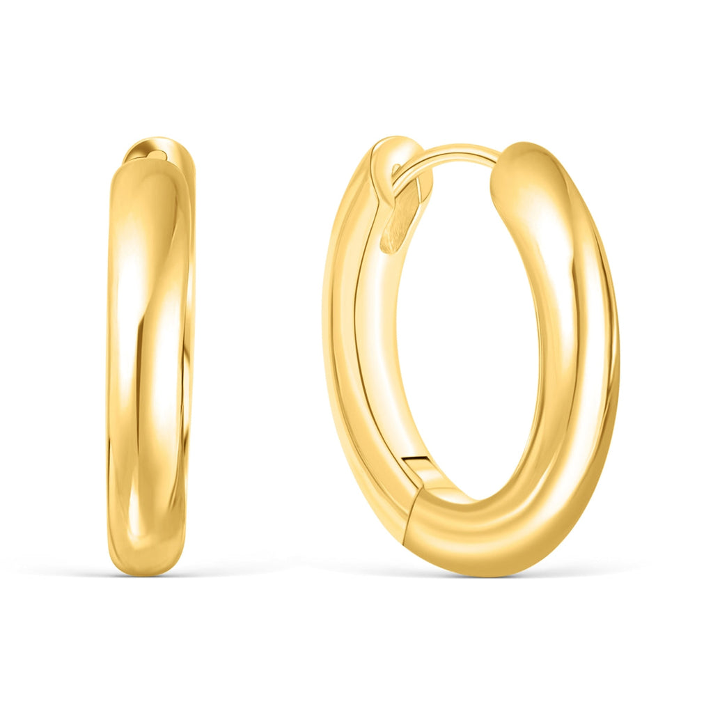 Thick Hoop Bridal Earrings