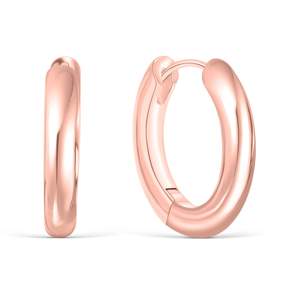 Thick Hoop Bridal Earrings