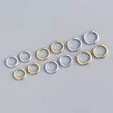 Stainless Steel Minimalist Hoop Earrings Silver