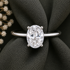 3 Carat Oval Cut Solitaire Moissanite Ring