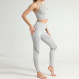 2-Piece Mesh Workout Set Gray