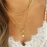 Bohemian Chain Necklace Lock