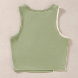 Swirly Sleeveless Tank Top Green