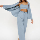 3-Piece Loungewear Set Blue