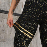 Glitter Push Up Fitness Leggings Black