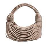 Braided Knotted Shoulder Bag Brown