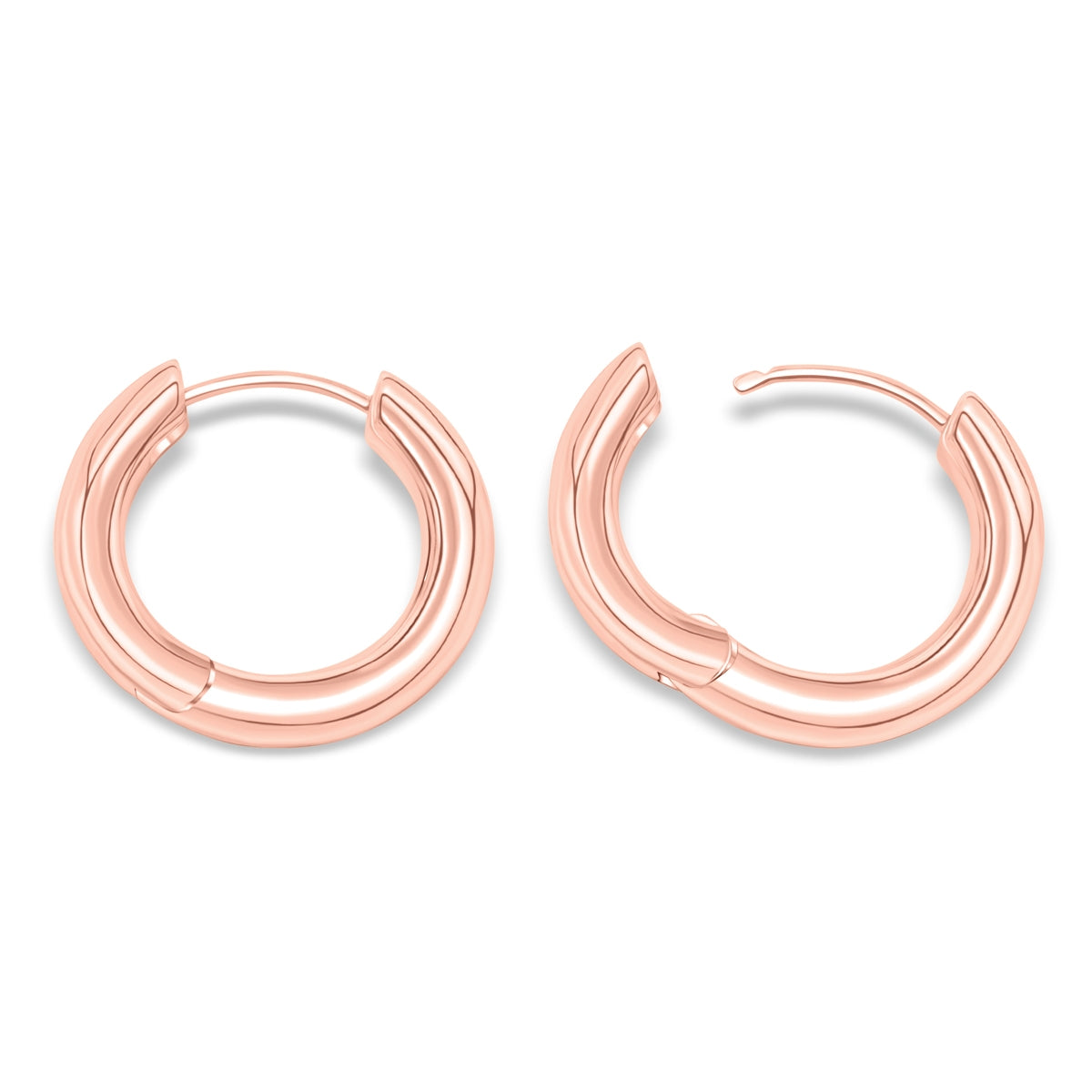Thick Hoop Bridal Earrings