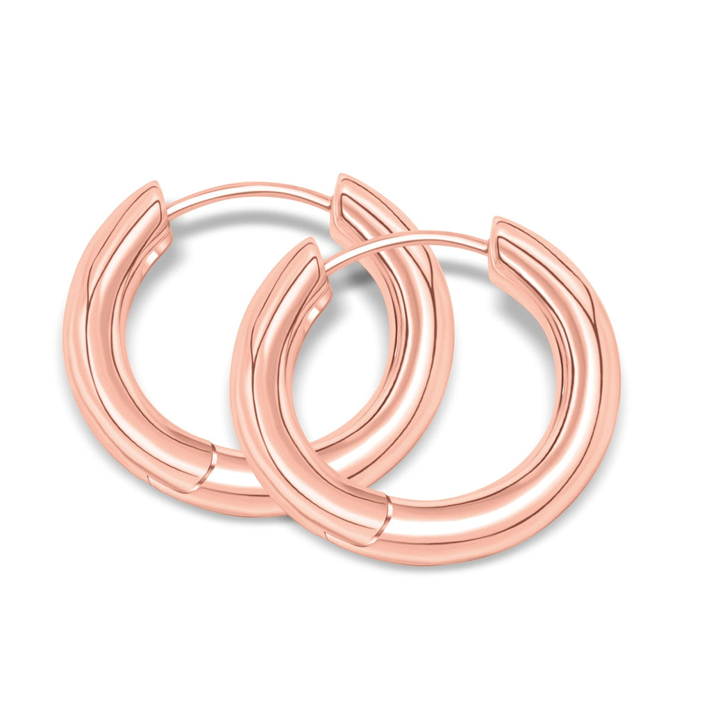 Thick Hoop Bridal Earrings