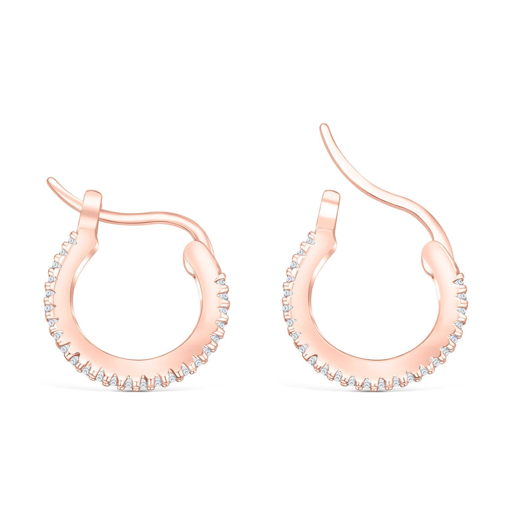Studded Hoop Bridal Earrings
