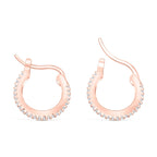 Studded Hoop Bridal Earrings
