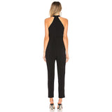 Halter Neck Classy Jumpsuit Black