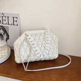 Thick Chain Color Handbag White