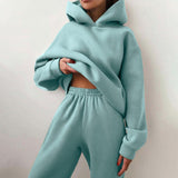 2-Piece Basic Cozy Sweatpants Set Sky Blue