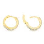Double Row Huggie Bridal Earrings